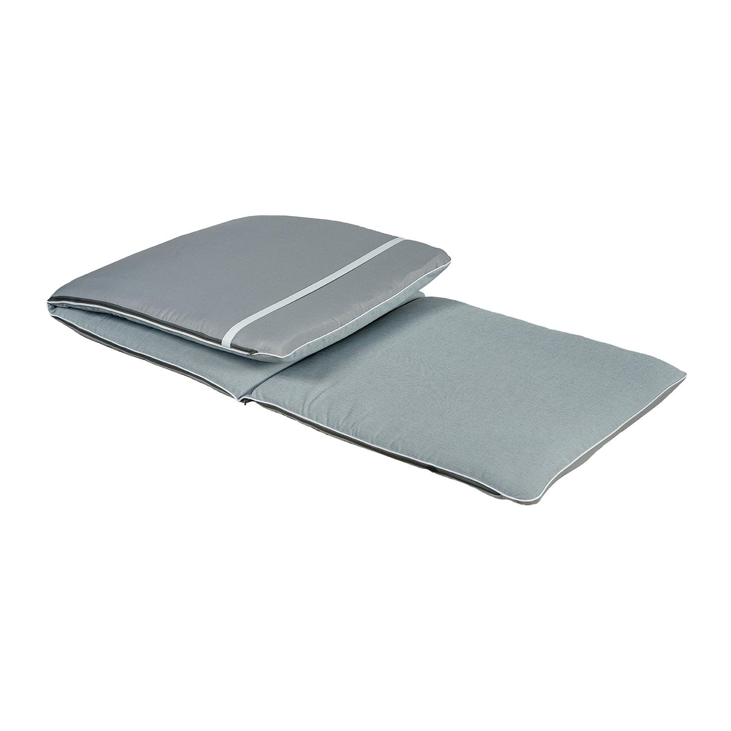 Матрас для шезлонга Ost-Fran TRIO тексилк 189x58x5 см Бело-серое плетение 602/700 (3917) - фото 2 Матрас для шезлонга Ost-Fran TRIO тексилк 189x58x5 см Бело-серое плетение 602/700 (3917) - фото 2