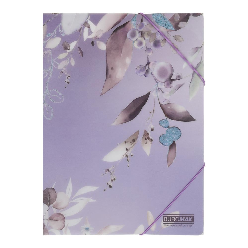 Папка Buromax Lilac Arabeski на резинках A4 полипропилен Сливовой (BM.3908-48)