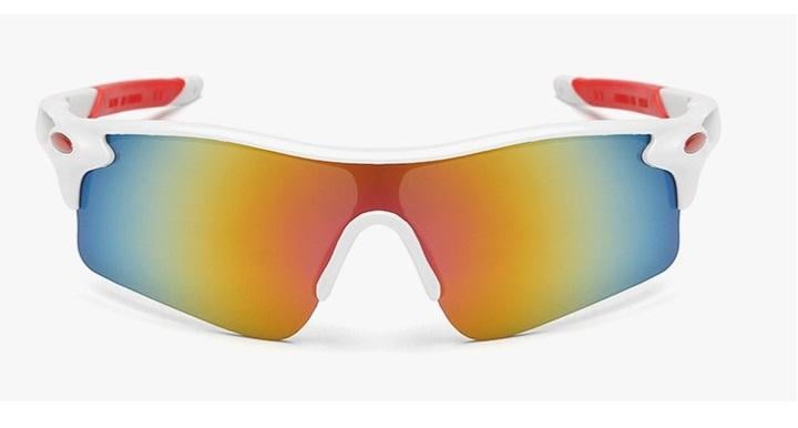 Окуляри спортивні велосипедні з кольоровим склом Білий (Е051173)