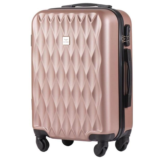 Валіза Wings 190 АВС пластикова S Пудровий (50400)