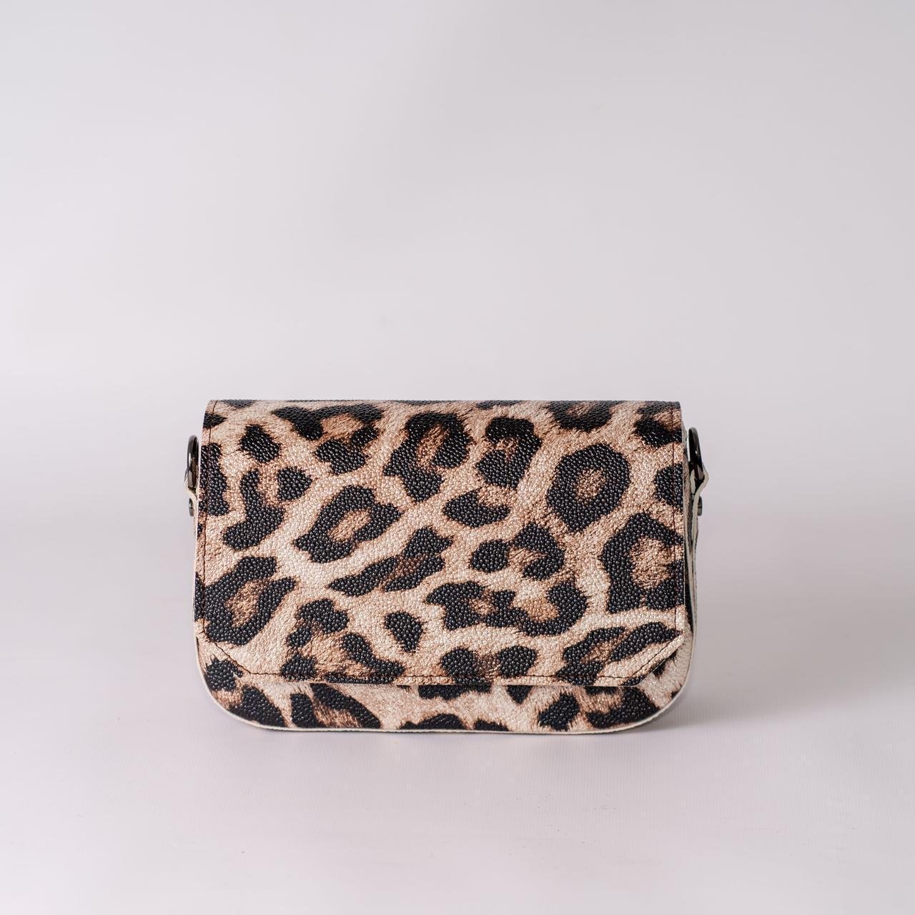 Сумка женская кросс-боди леопардовый XENIA № 11-22 из эко-кожи Бежевый