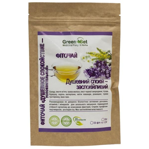 Заменитель питания Green Set Фиточай Душевный Покой Успокаивающий 1,5 г х20 пакетиков (000024671)