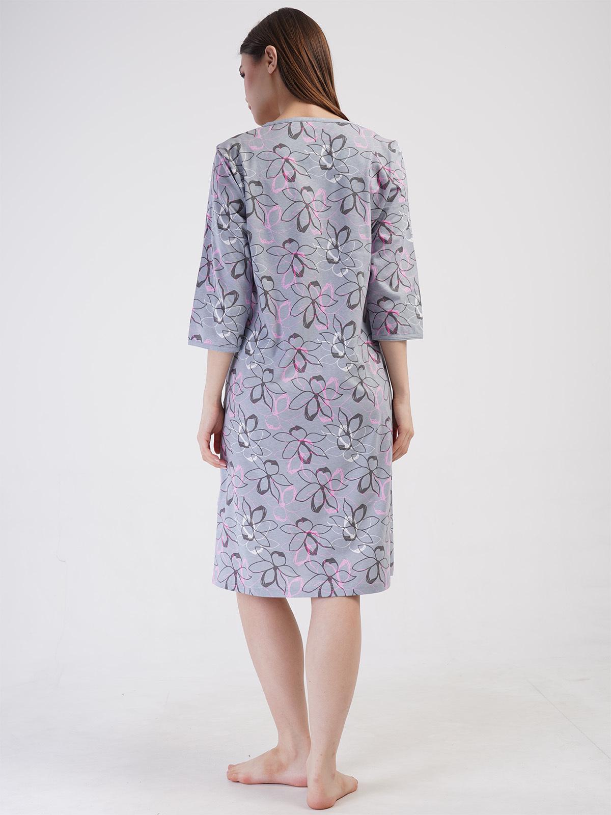 Халат хлопковый на молнии рукав 3/4 батальный - фото 7