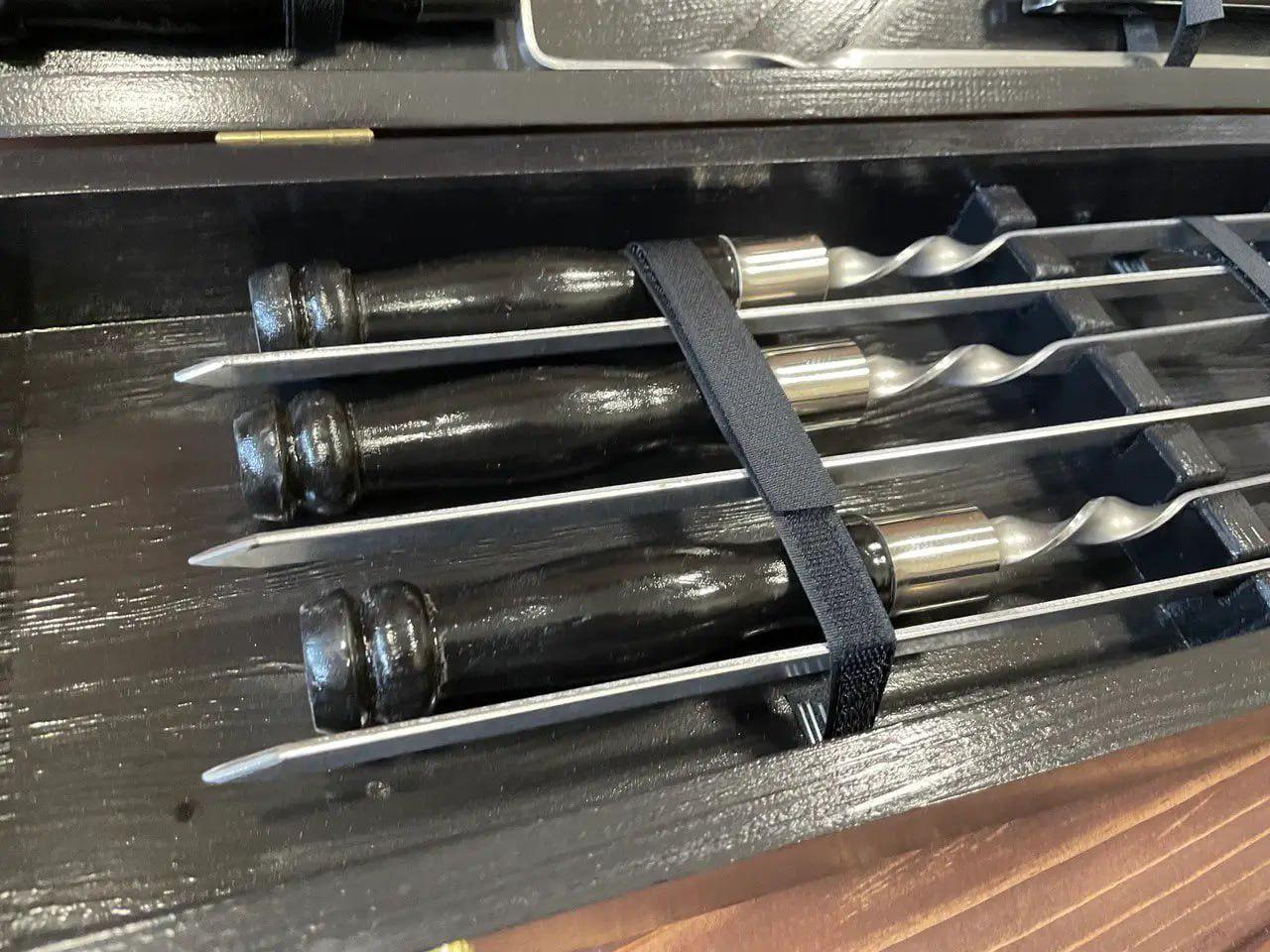 Набор шампуров Black №7 в кейсе (10640734) - фото 2 Набор шампуров Black №7 в кейсе (10640734) - фото 2