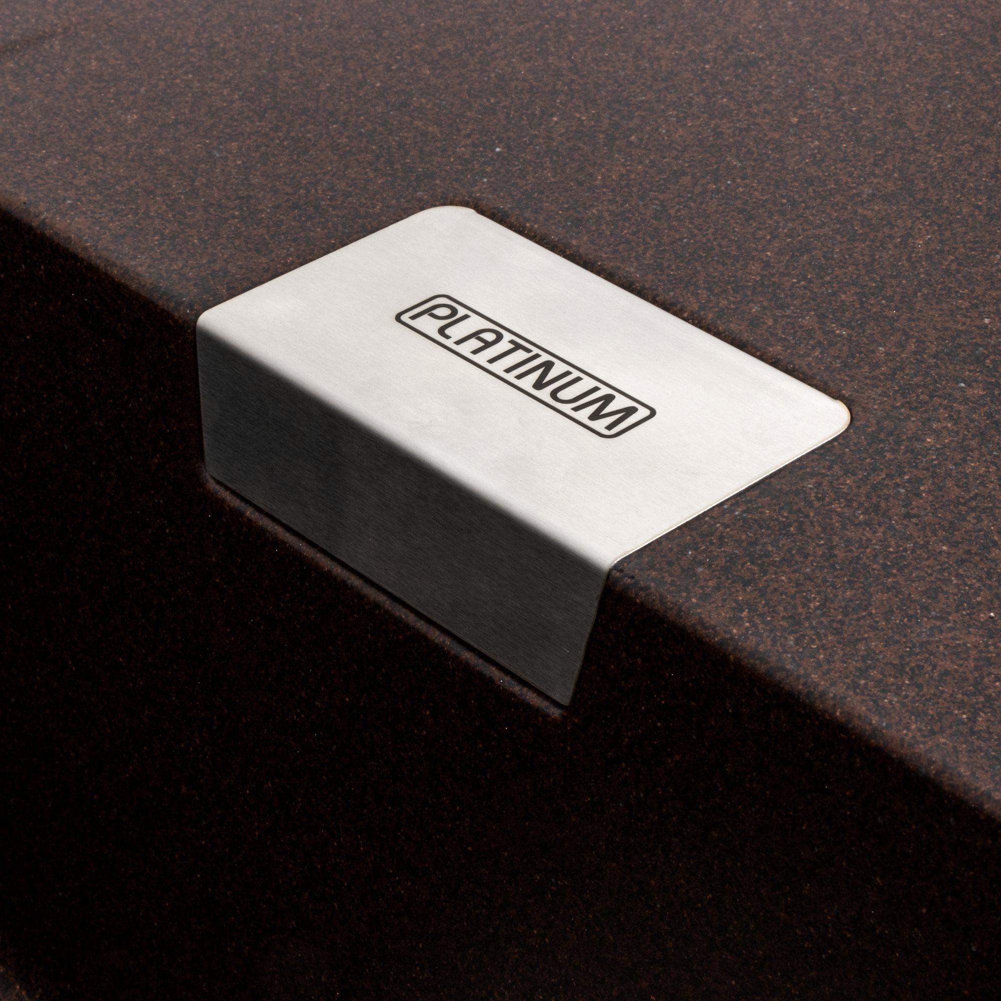 Мийка для кухні гранітна Platinum 8650 DIAMOND матова Шоколадний - фото 6 Мийка для кухні гранітна Platinum 8650 DIAMOND матова Шоколадний - фото 6