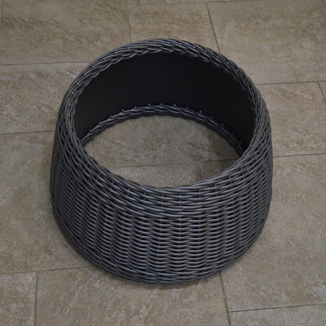 Подставка-юбка под елку плетеная из искусственного ротанга/ручной работы M Графитовый (23115858) - фото 5