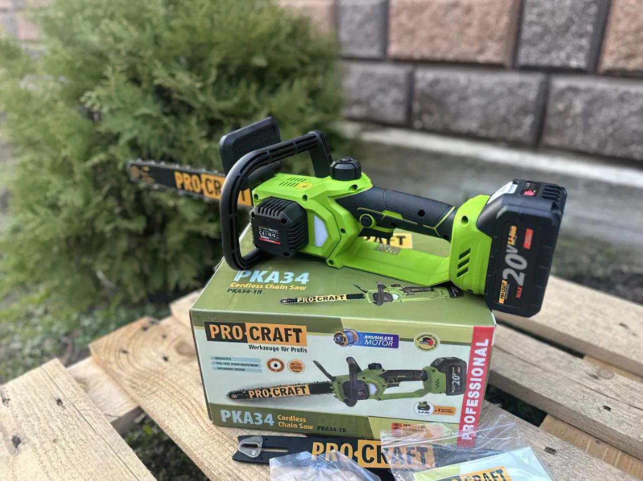 Электропила аккумуляторная PRO-CRAFT PKA-34 (30487932) - фото 2 Электропила аккумуляторная PRO-CRAFT PKA-34 (30487932) - фото 2