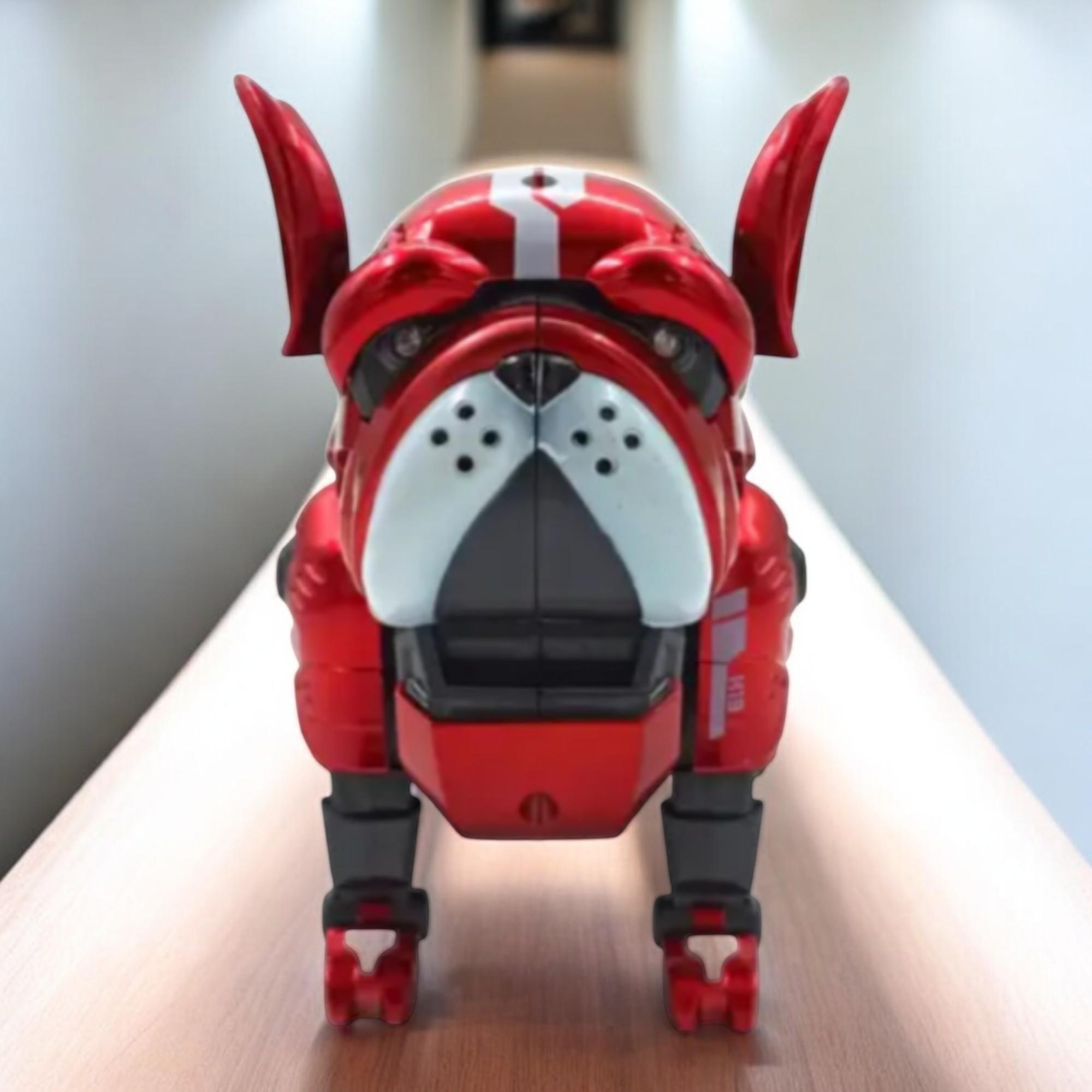 Інтерактивний песик MIC Dou Beast Dog Бульдог підставка під телефон звукові/світлові ефекти Red (G_0783-363YRed) - фото 3 Інтерактивний песик MIC Dou Beast Dog Бульдог підставка під телефон звукові/світлові ефекти Red (G_0783-363YRed) - фото 3