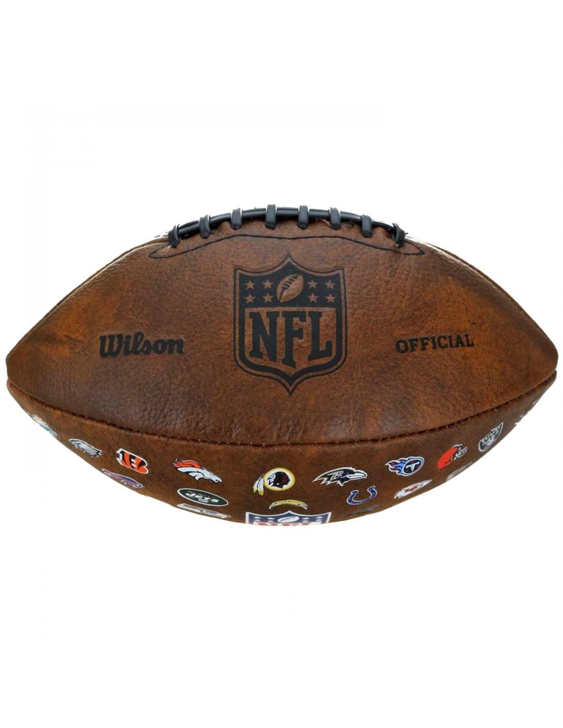 М'яч для американського футболу Wilson NFL Official Throwback 32 Team Logo Ball (11304_143) - фото 4