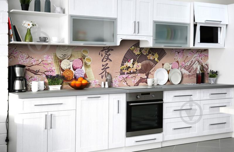 Скинали на кухню Zatarga «Гостеприимная Азия» 600х2500 мм виниловая 3Д наклейка кухонный фартук самоклеящаяся Скинали на кухню Zatarga «Гостеприимная Азия» 600х2500 мм виниловая 3Д наклейка кухонный фартук самоклеящаяся