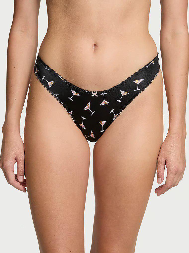 Трусики стринги Victoria’s Secret Very Sexy Smooth Micro High-Leg Thong Panty S Черный (26908417)