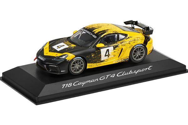 Модель автомобіля 1:43 Porsche 718 Cayman 982 GT4 Clubsport Black/Yellow (WAP0204150K)