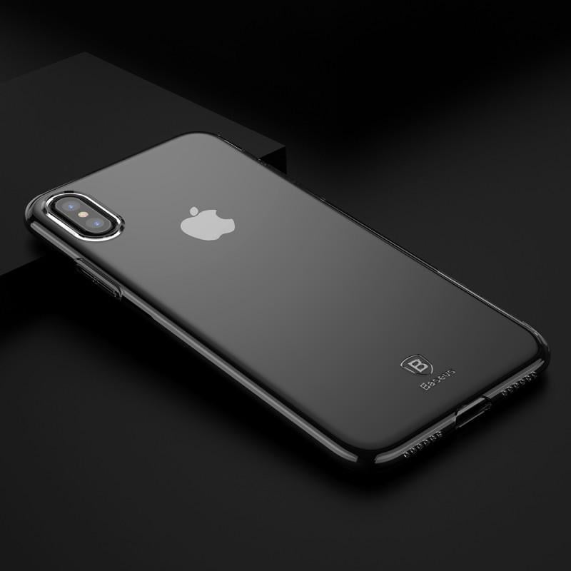 Прозорий чохол накладка Baseus Simplicity Series for iPhone Xs Max, Black - фото 2