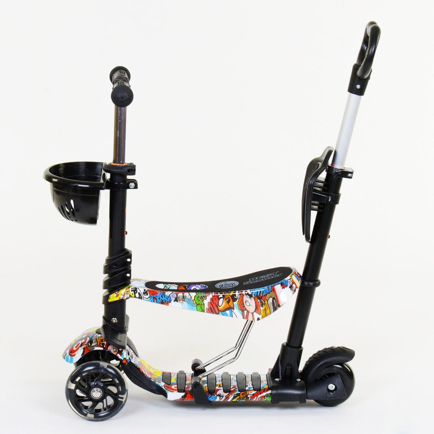 Самокат Best Scooter 5в1 PU колеса с подсветкой Multicolor (74054) - фото 3