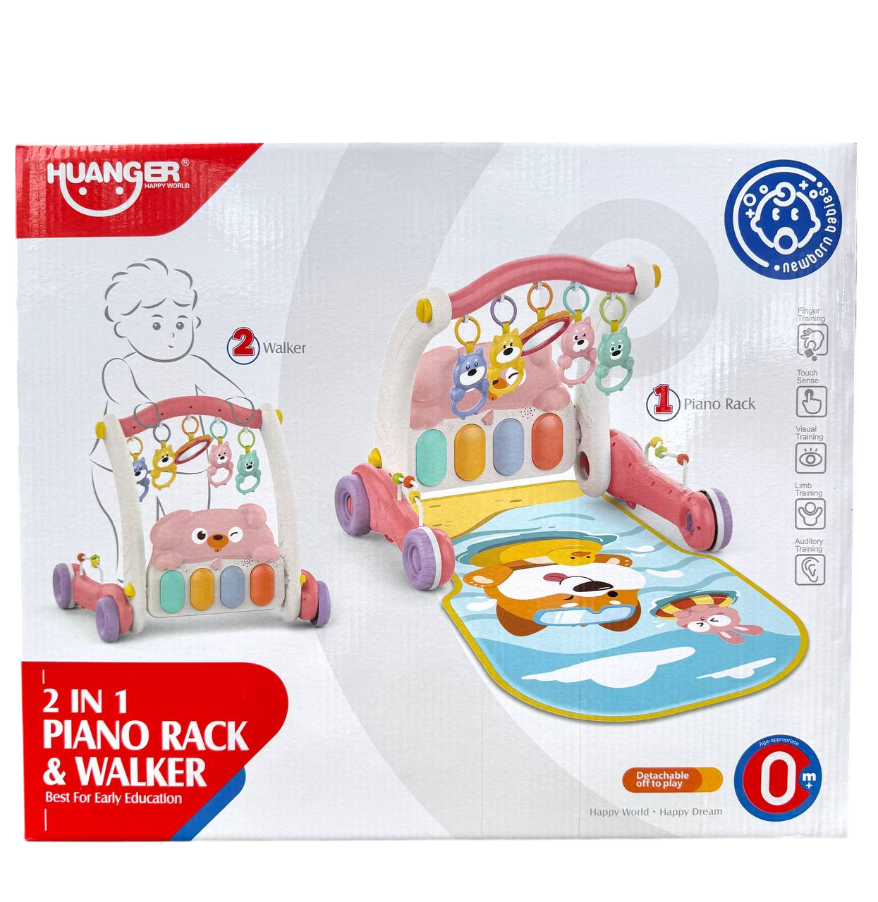 Ходунки-каталка дитячі Fun Game HE0613 3в1 з килимком та ігровим центром (2661186880)