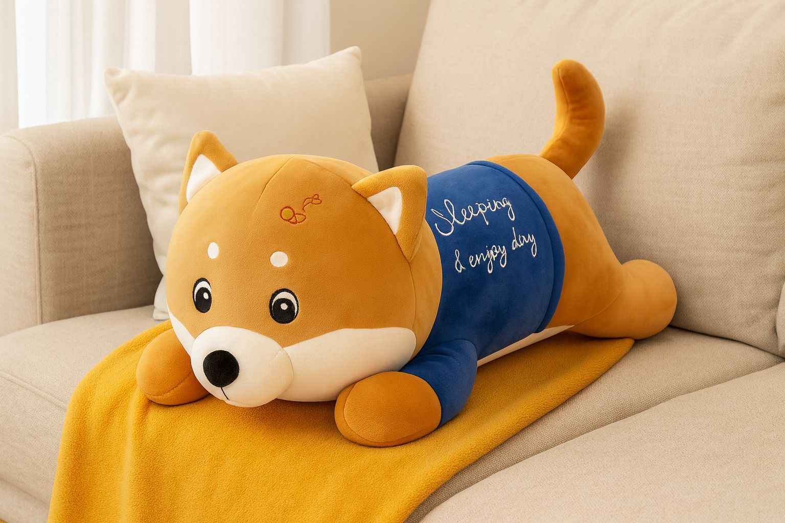 Игрушка-подушка с пледом Собачка 3в1 Коричневый (MH-D7227brown)