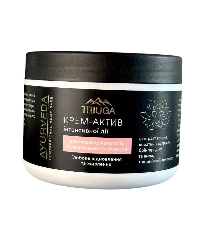Крем-актив TRIUGA AYURVEDA для поврежденных и окрашенных волос глубокое восстановление и питание 300 мл