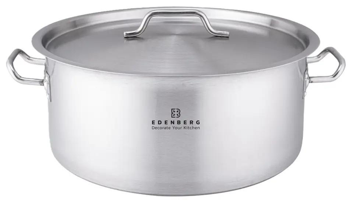 Кастрюля из крышкой из нержавеющей стали Edenberg 12,7 л (29596925)