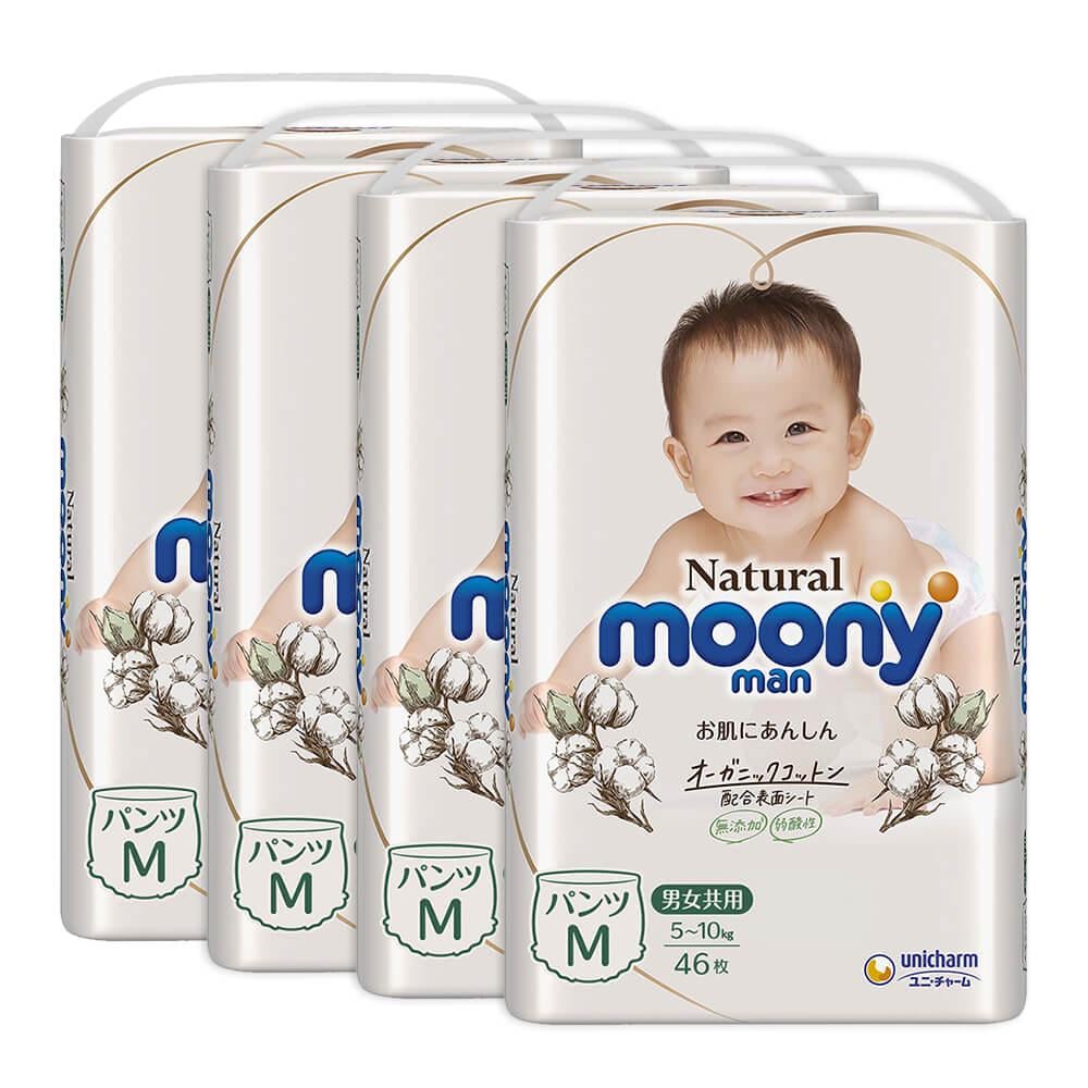 Трусики Moony Natural M 5-10 кг 46 шт. 4 уп. (4903111242610-2)