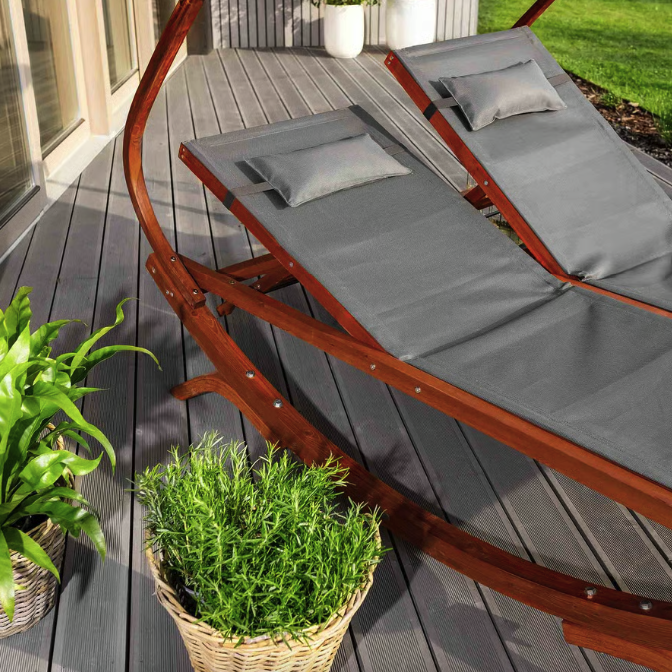 Садовий шезлонг Di Volio Pionza двомісний Сірий (4934) - фото 6