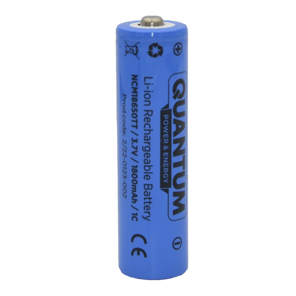 Аккумулятор литий-ионный Quantum Li-ion NCM18650 1800 mAh 1 c с клеммным выступом 1 шт. (1804979808)