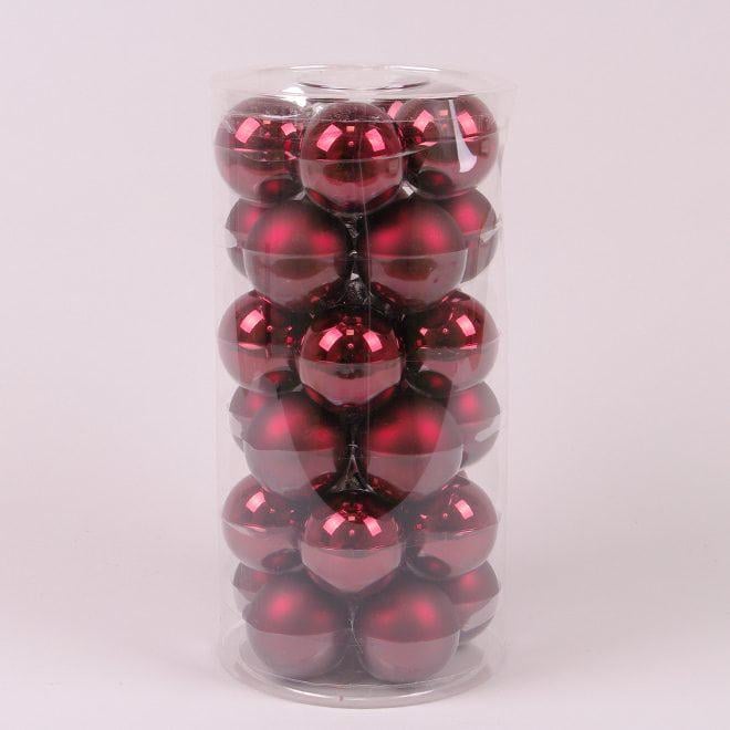 Шарики стеклянные Flora D 5,7 см 30 шт. (44589)