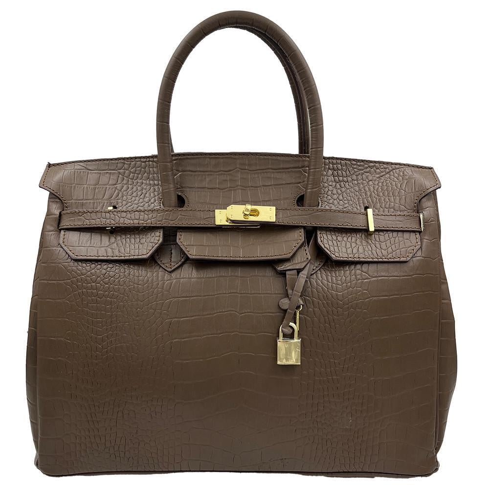 Женская сумка из натуральной кожи Felicita 39x20x29 см Коричневый (6828801944)