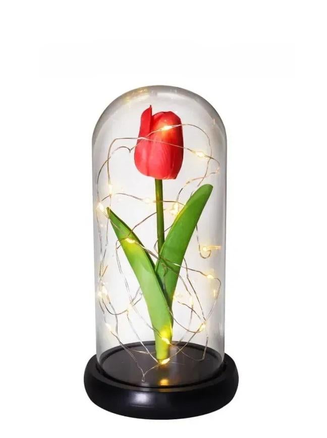 Ночник тюльпан в колбе с LED подсветкой питания 3 батарейки ААА (AD-2429) Ночник тюльпан в колбе с LED подсветкой питания 3 батарейки ААА (AD-2429)