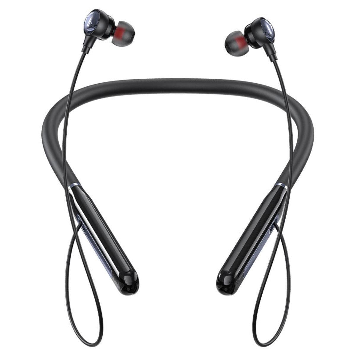 Наушники беспроводные ACEFAST N5 neck hanging wireless earphones BT5.4 200 mAh Black (6974316284192)