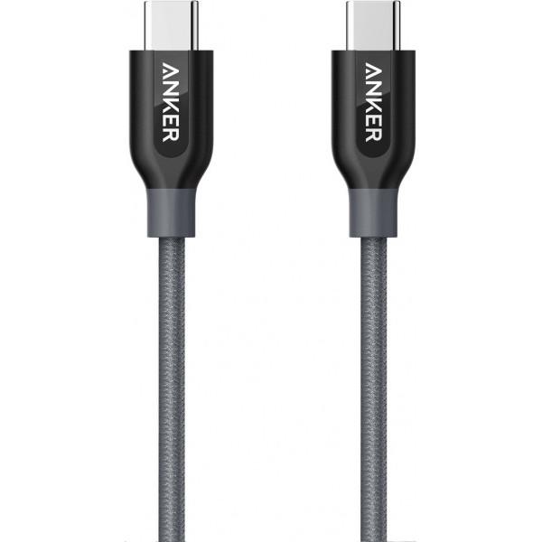 Кабель Anker Powerline+ USB Type-C V3 0.9м, Gray (A8187HA1) - фото 1