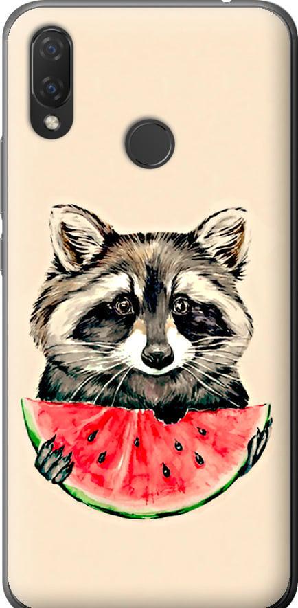 Чехол на Huawei Nova 3i Енотик с арбузом (4605t-1541-42517)