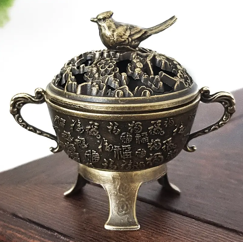 Аромалампа для благовоний Птица металлическая 4,2х4,7 см (EG4074)