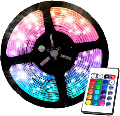 Світлодіодна стрічка RGB Smart Kayfovo LE-10 з пультом дистанційного керування/самоклеюча гнучка 5 м (28966) Світлодіодна стрічка RGB Smart Kayfovo LE-10 з пультом дистанційного керування/самоклеюча гнучка 5 м (28966)