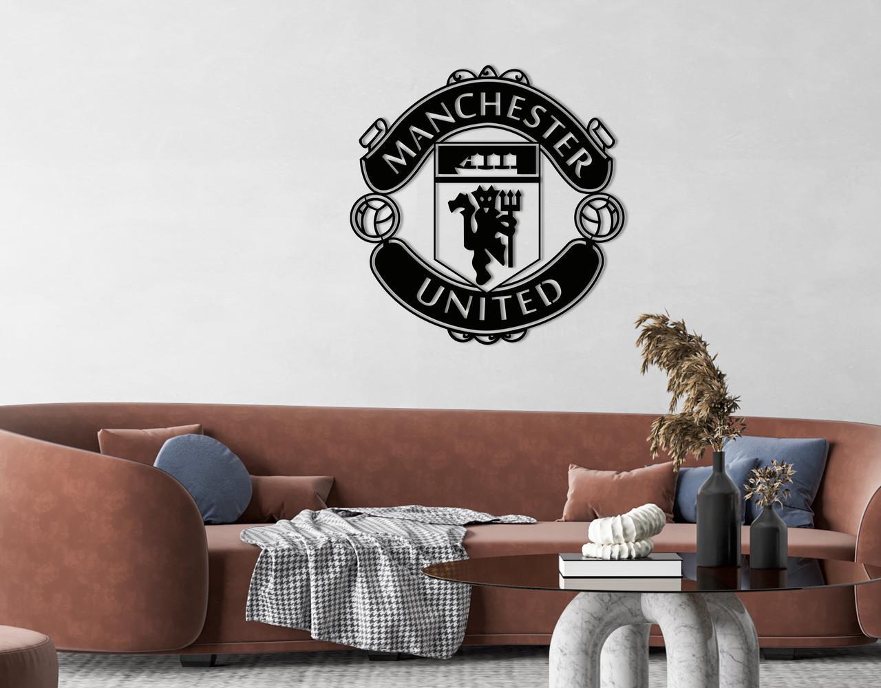 Декоративное панно на стену Upwood Decor Manchester United 35,7х35 см Black (1583159737)