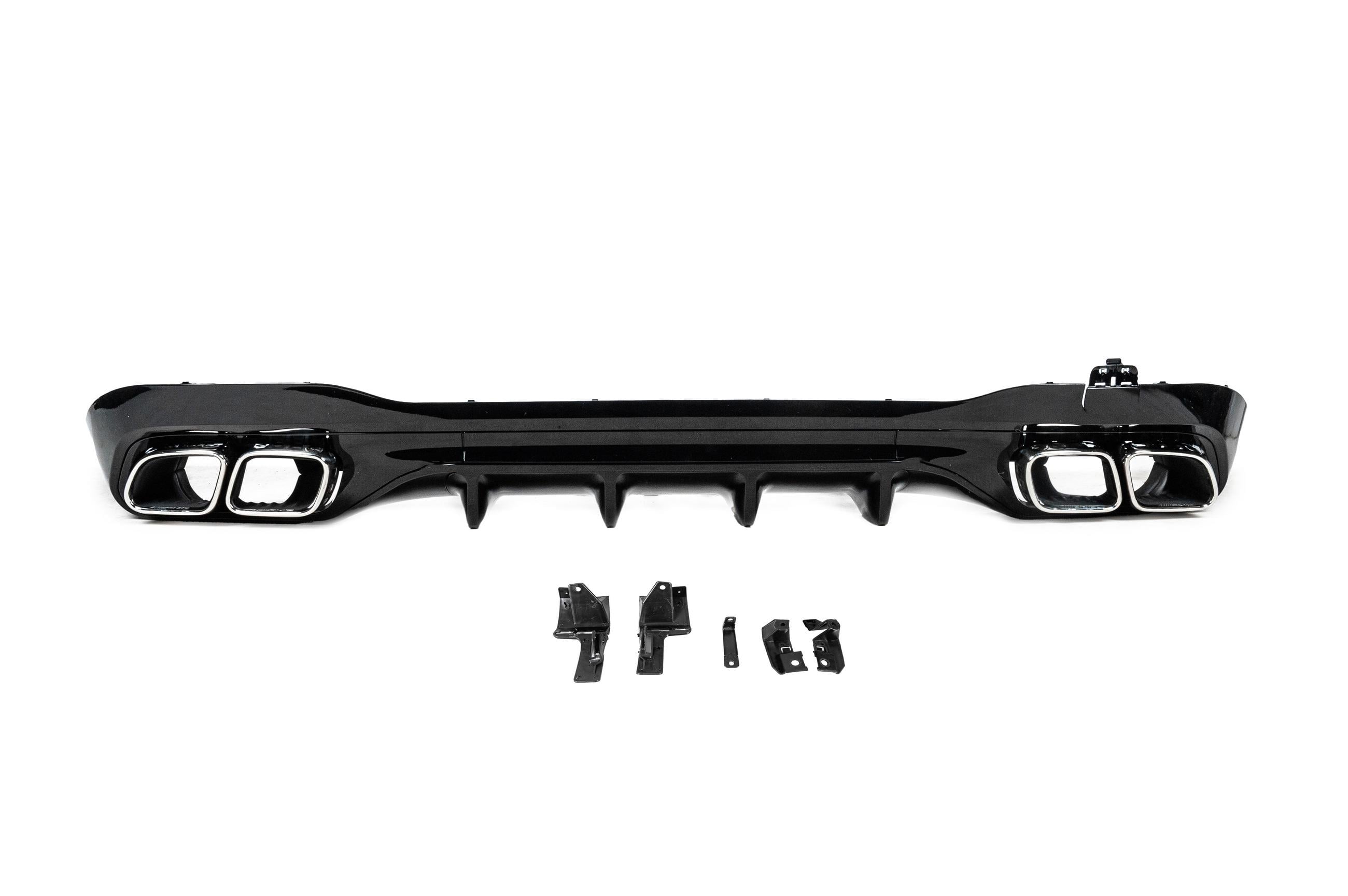 Задній дифузор з насадками GBT дизайн AMG C63 для Mercedes C-class W206 2022- рр. abs-пластик (182341) Задній дифузор з насадками GBT дизайн AMG C63 для Mercedes C-class W206 2022- рр. abs-пластик (182341)