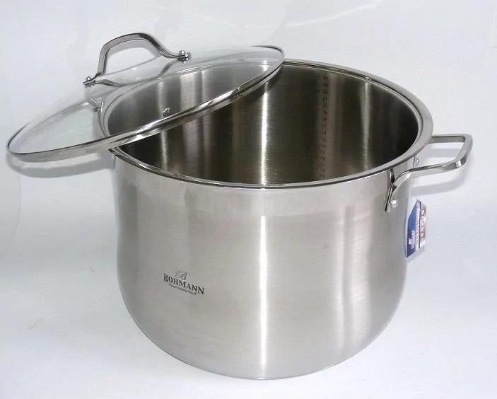 Кастрюля нержавеющая Bohmann с крышкой 26 см 11 л (BH-2621)