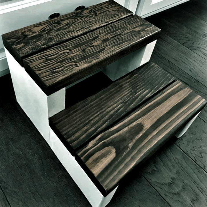 Скамейка-ступенька из дерева Калдария Зефир/Мокко (ССТ-00372010)