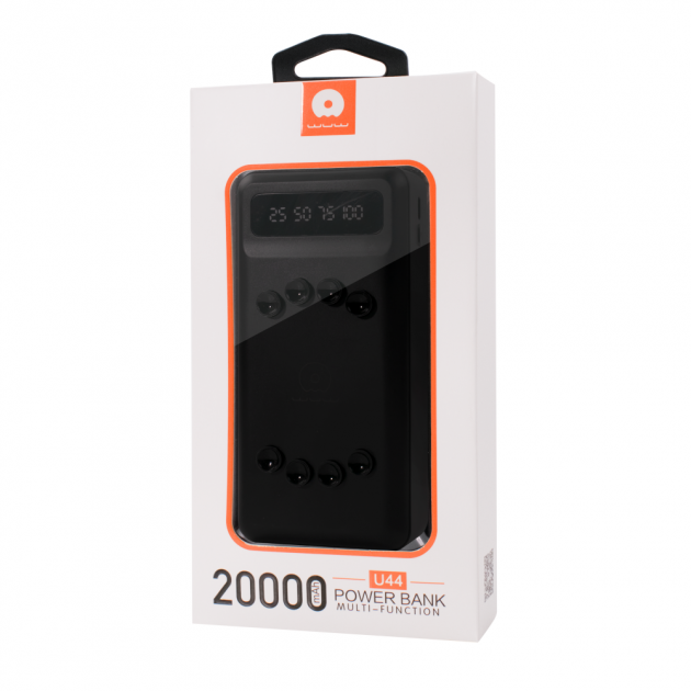 Повербанк Wuw U44 20000 mAh USB+Type-C з кабелем Lightning/Micro/Type-C (60328) - фото 3