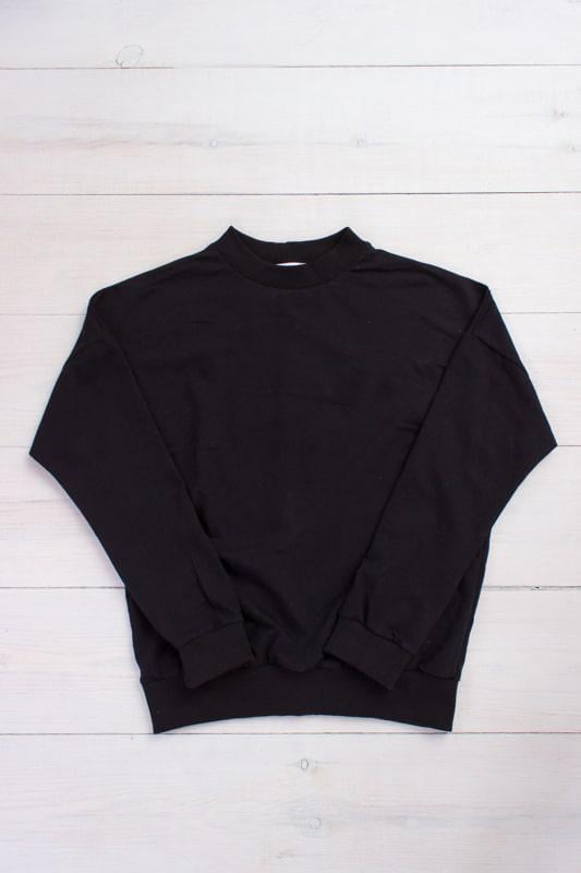 Світшот жіночий однотонний оверсайз Носи Своє р. 48 Чорний (8175-057)