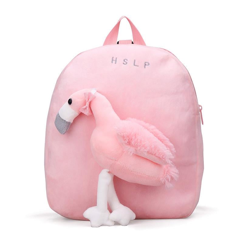 Рюкзак детский с мягкой игрушкой Flamingo Розовый (1939284582)