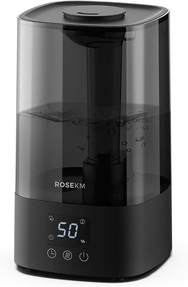 Зволожувач повітря автоматичний ROSEKM 360° датчик вологості/таймер до 18 год 4,5 л Чорний (37486686)