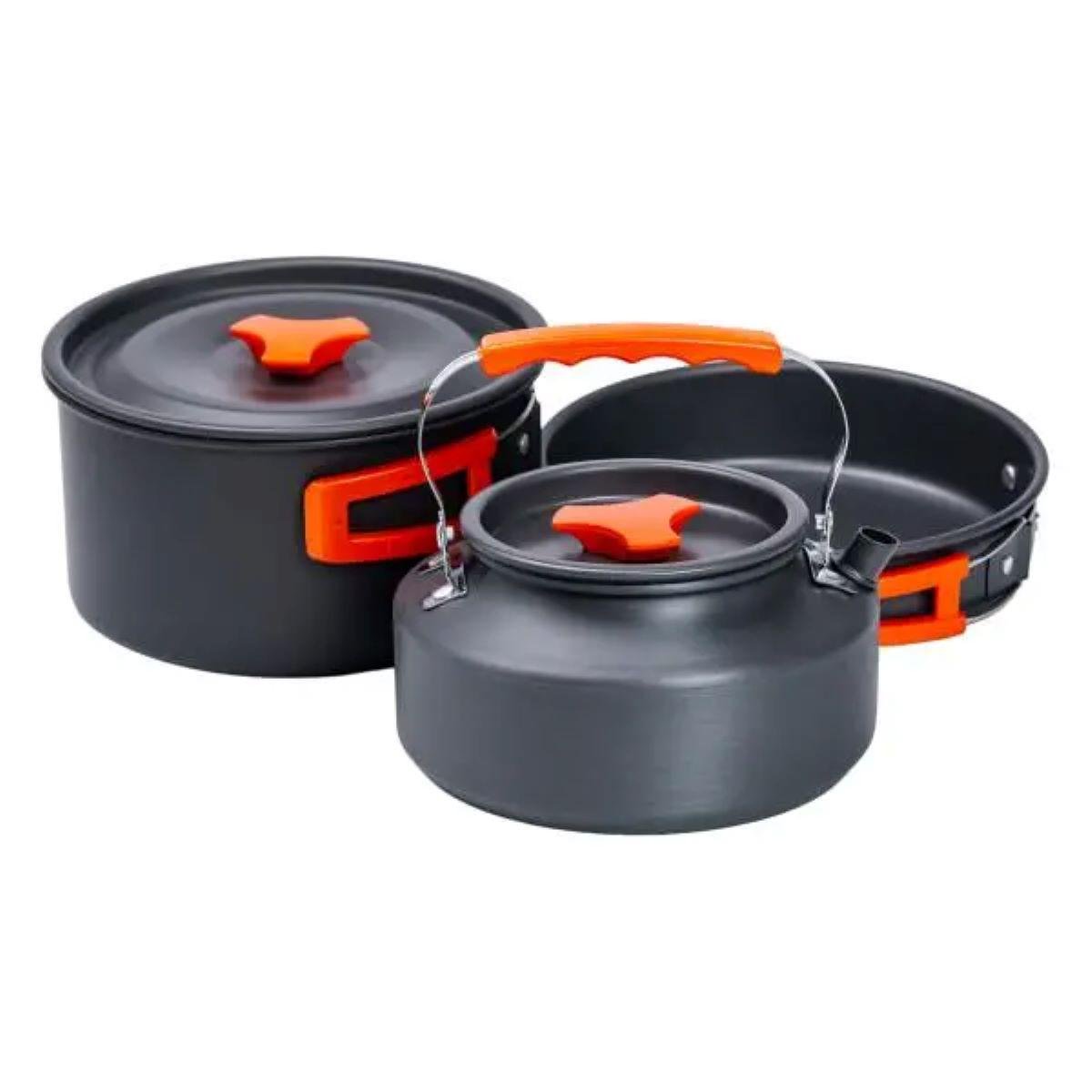 Набор туристической посуды в сумке кастрюля/сковорода/чайник (HP39577C) - фото 2 Набор туристической посуды в сумке кастрюля/сковорода/чайник (HP39577C) - фото 2