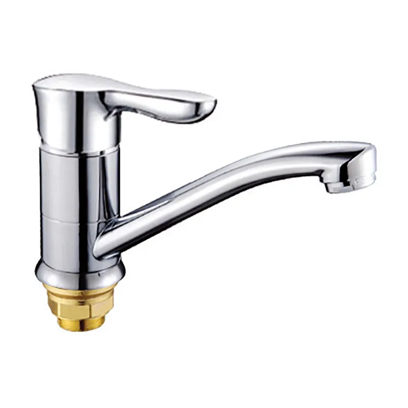 Смеситель для умывальника Zerix Z4511-2 из силумина Стальной (ZX0246)