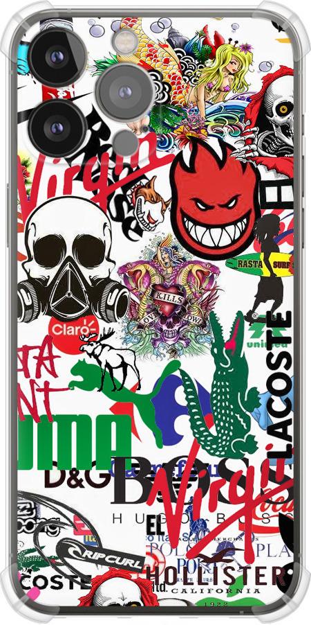 Чехол на iPhone 13 Pro Max Many different logos (4022sp-2371-42517) Чехол на iPhone 13 Pro Max Many different logos (4022sp-2371-42517)