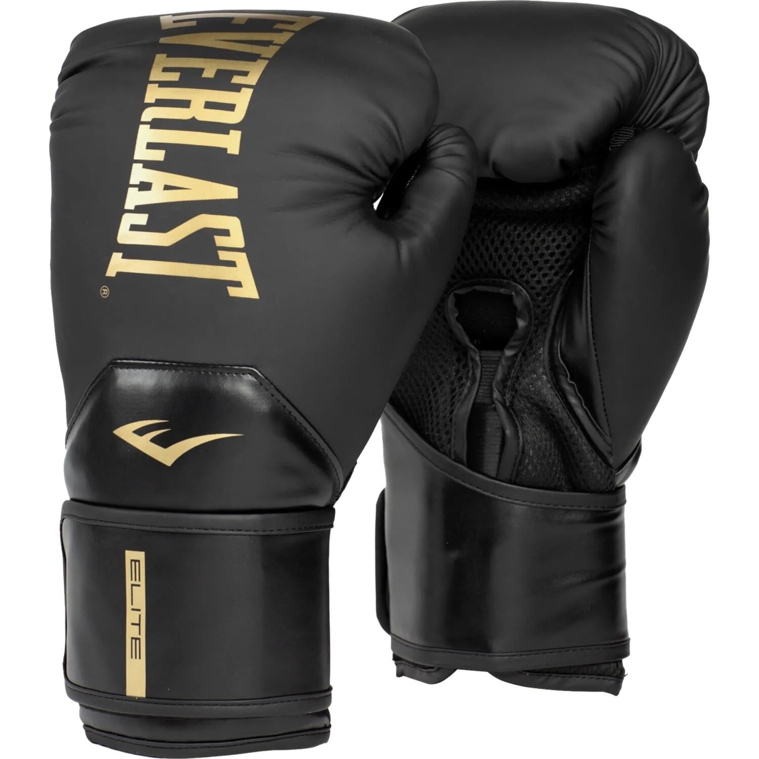 Перчатки боксерские Everlast ELITE 2 BOXING GLOVES 14 унций р. 14 Черно-золотой (P00003272)