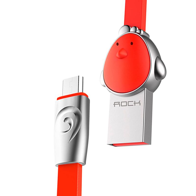 Кабель Micro USB Rock Zodiac Coсk для зарядки 1 м Червоний (RCB0507)