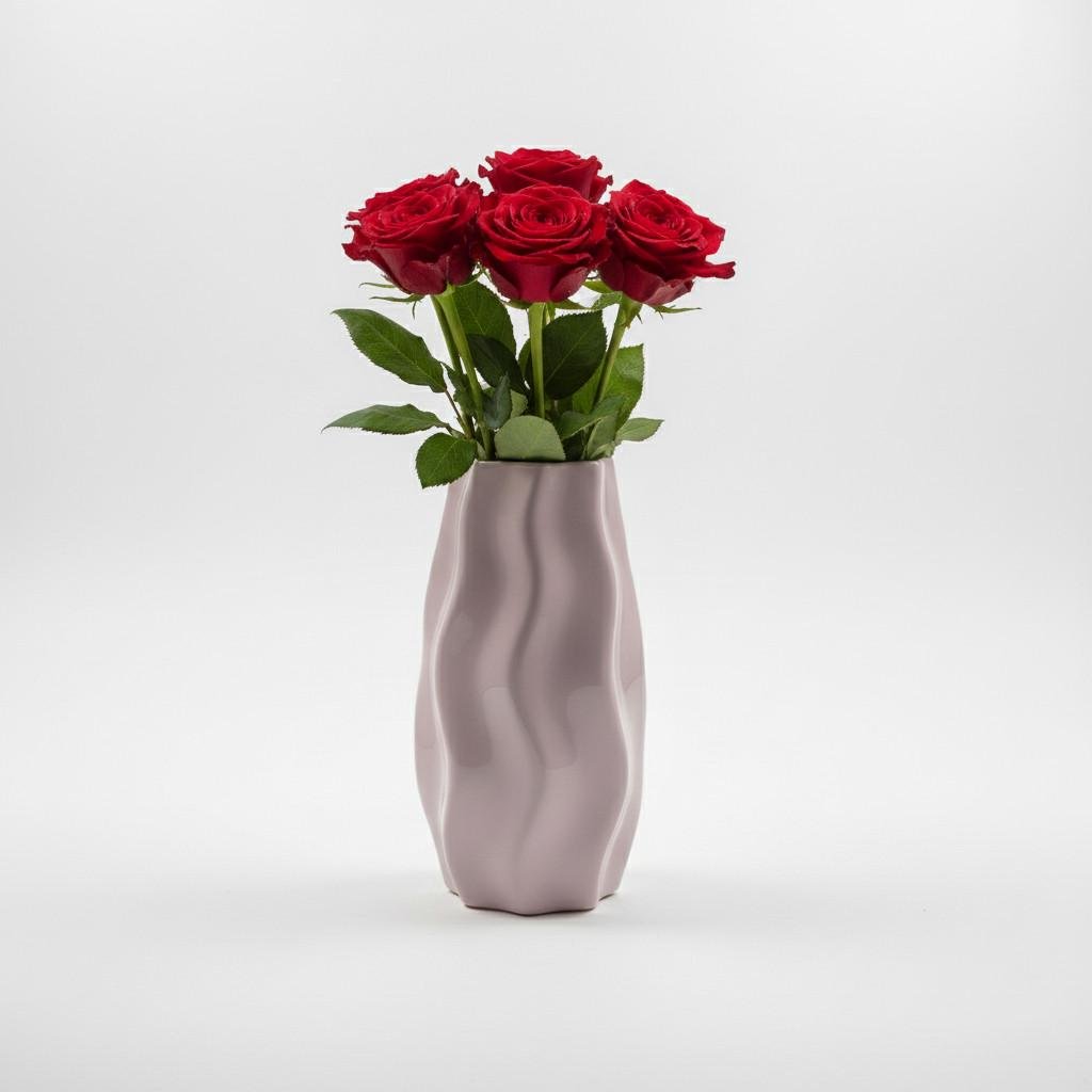 Ваза Nana ceramics для квітів Грейс 21 см Фіолетовий (9009)