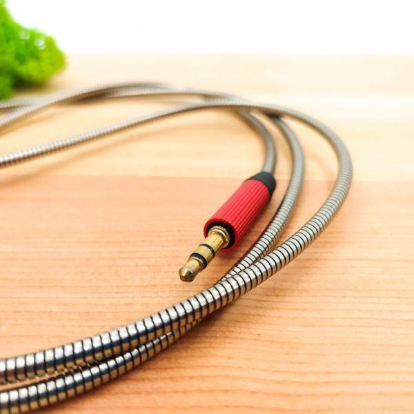 Аудіокабель Aux металевийй посилений 3,5 мм 1,5 м - фото 2 Аудіокабель Aux металевийй посилений 3,5 мм 1,5 м - фото 2