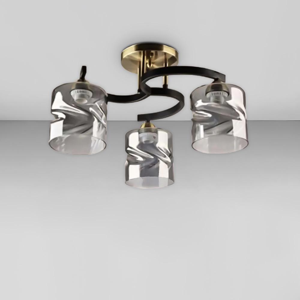 Потолочные люстры Light House SH-18223/3 AB+BK 450х150х280 мм E27 Бронзовый/Черный