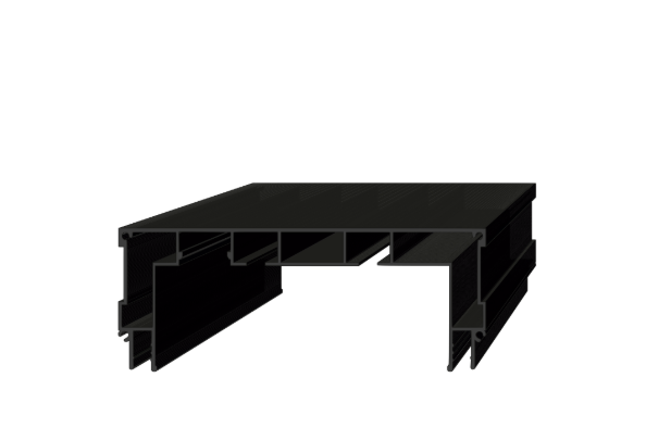 Карниз скрытый СЕНС 7 D ArtLine для натяжных потолков алюминиевый 3,2 м Черный (25.3323.2Ч)